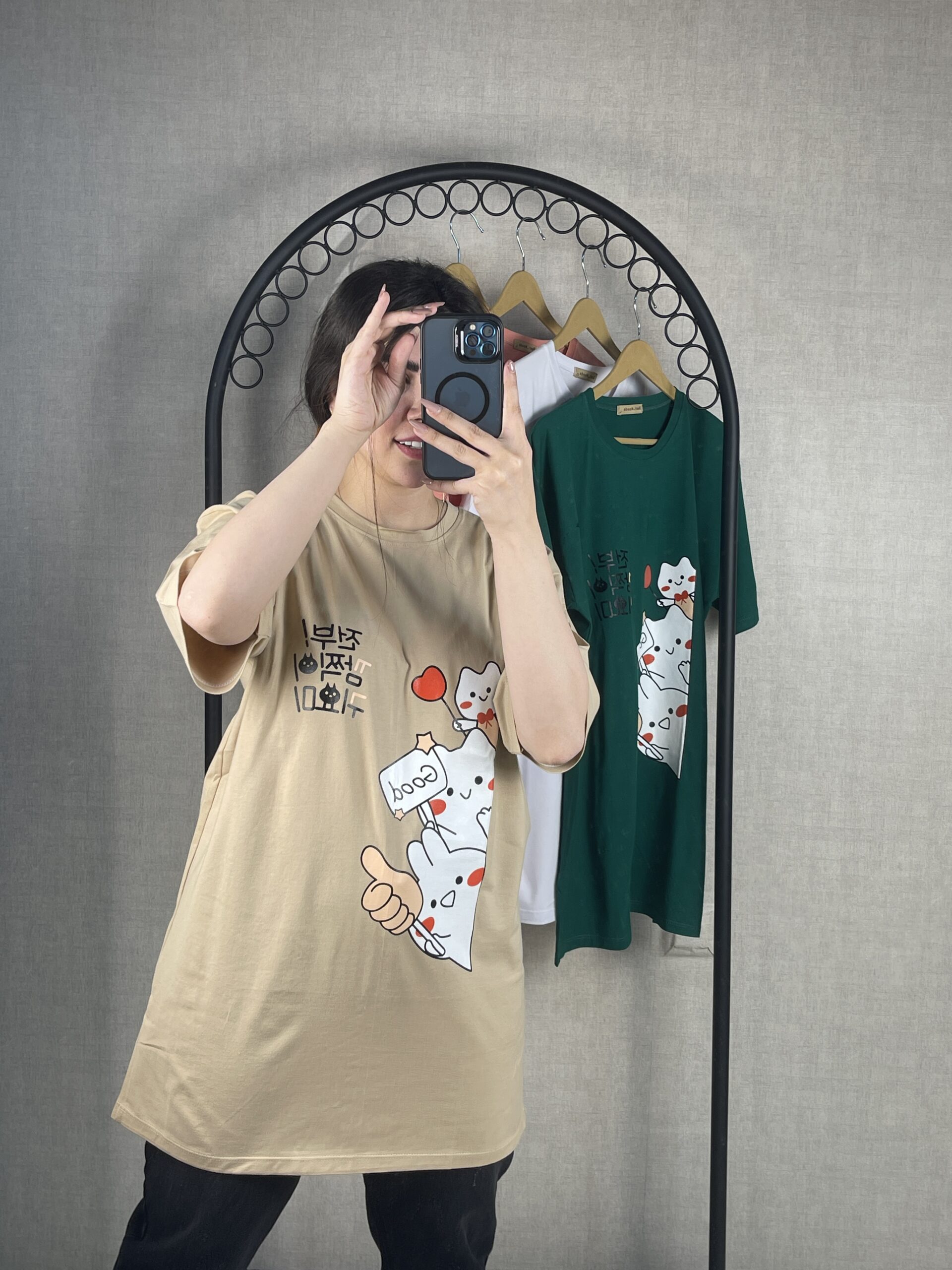 تیشرت لانگ گربه ای