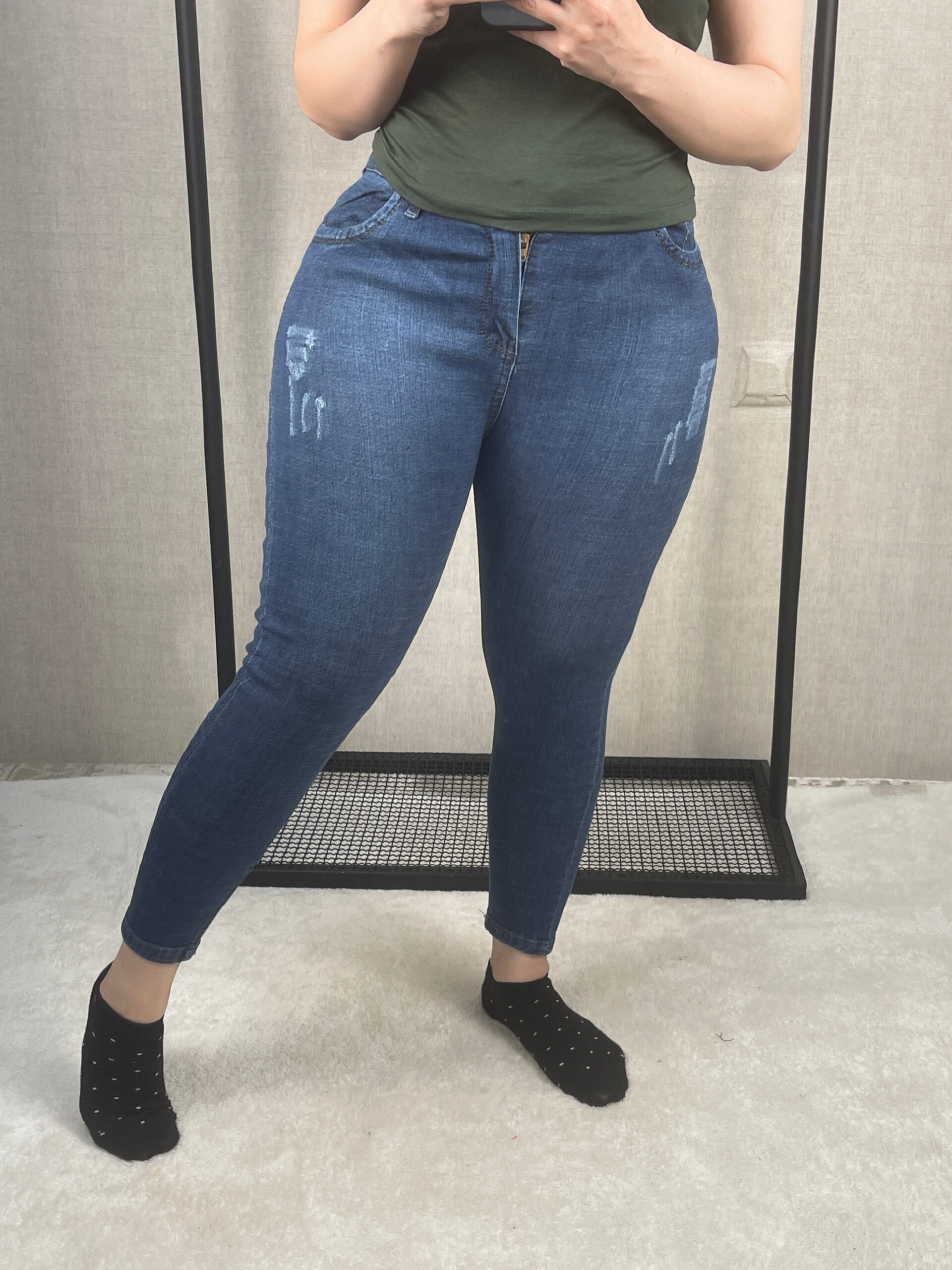 شلوار جین اسکینی آبی