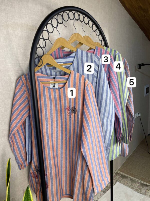 تونیک راه راه گلدوزی