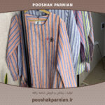 تونیک راه راه گلدوزی