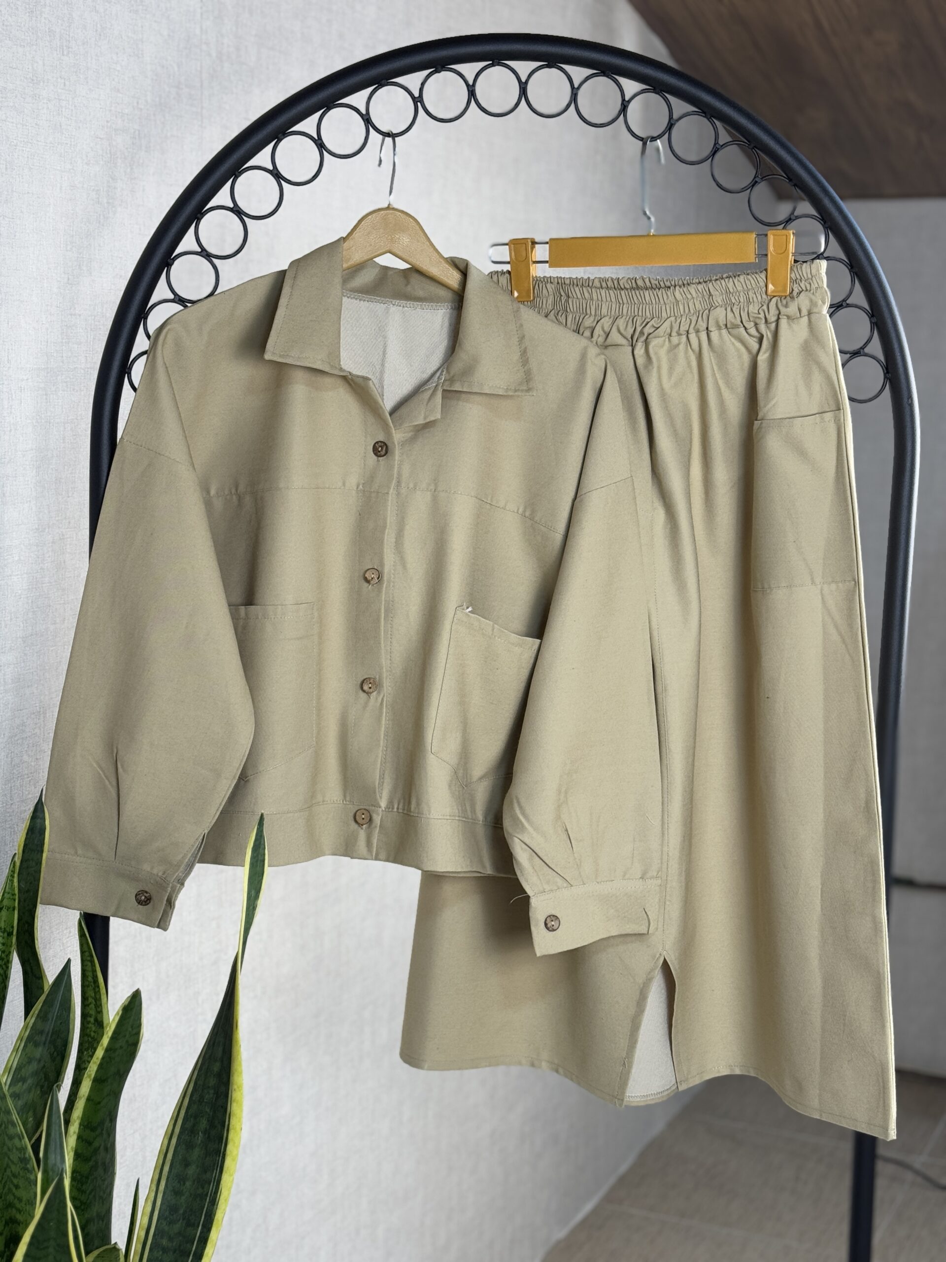 کت و دامن کتان