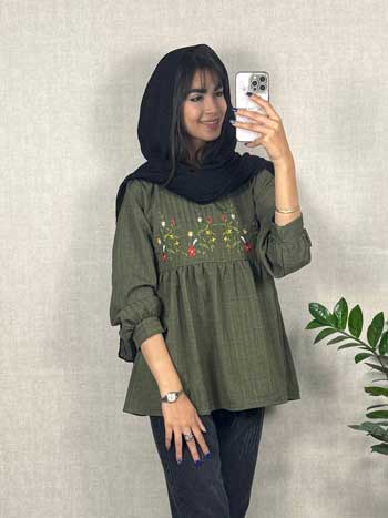 شومیز چین دار