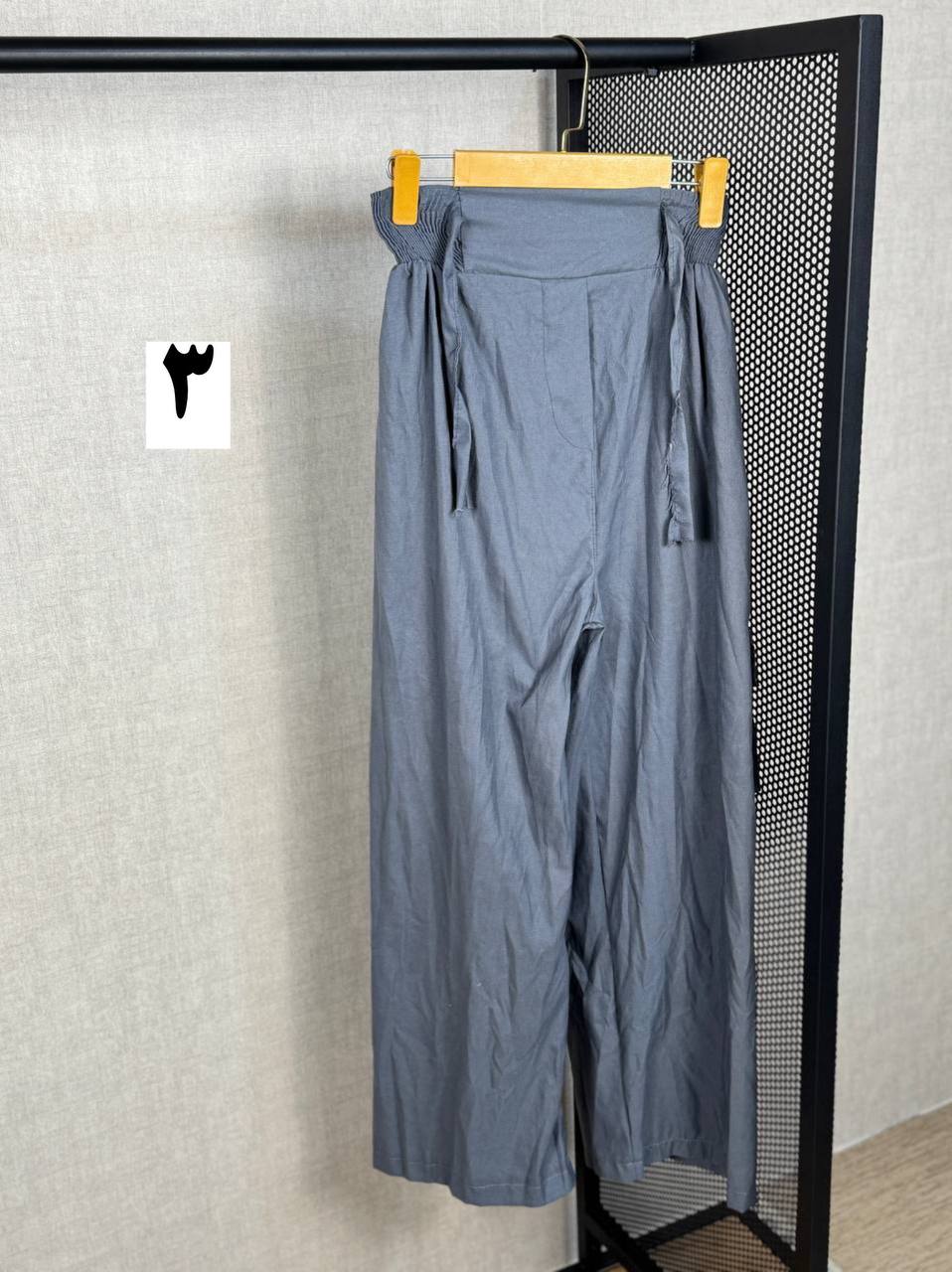 شلوار نخی چروک