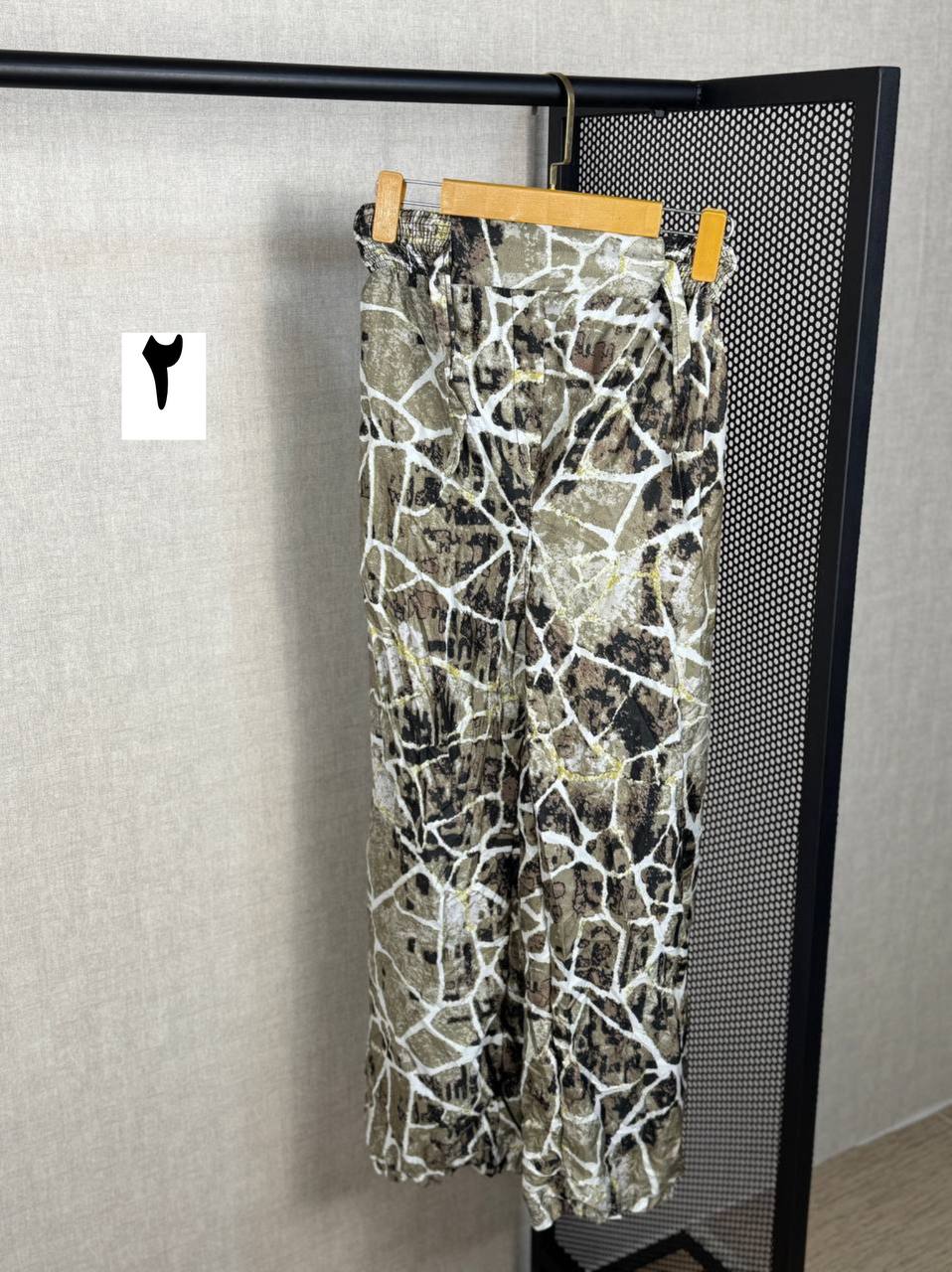 شلوار نخی چروک