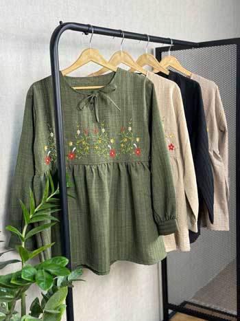 شومیز چین دار