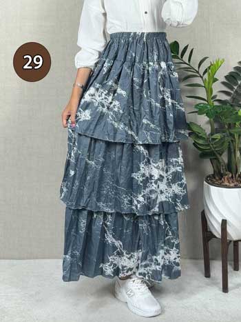 خرید دامن نخی پله ای