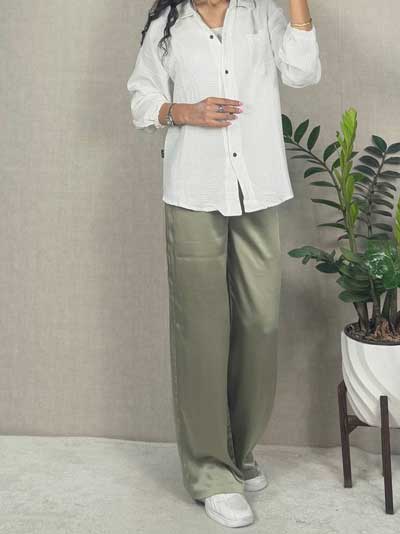 شلوار سیلک بگ