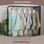 شومیز گل گچی یقه سفید