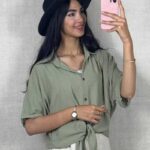 خرید بلوز گره ای لینن خنک خوش تن