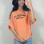 خرید بلوز پفکی نخی راحتی