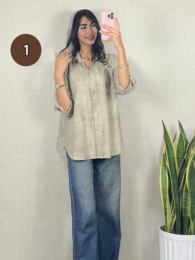 سفارش شومیز گازوئیلی شانتون از .ب سایت پوشاک پرنیان