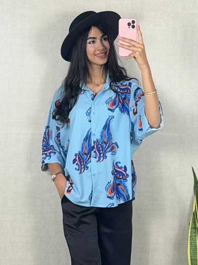 بلوز ترمه بوگاتی در رنگبندی و کیفیت بالا