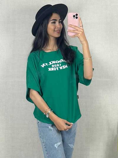 خرید بلوز پفکی نخی راحتی