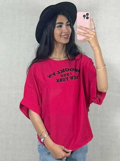 خرید بلوز پفکی نخی راحتی