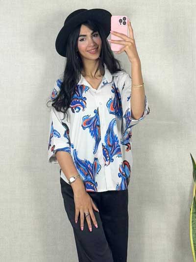 بلوز ترمه بوگاتی در رنگبندی و کیفیت بالا