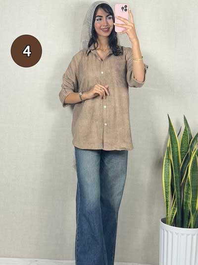 سفارش شومیز گازوئیلی شانتون از .ب سایت پوشاک پرنیان