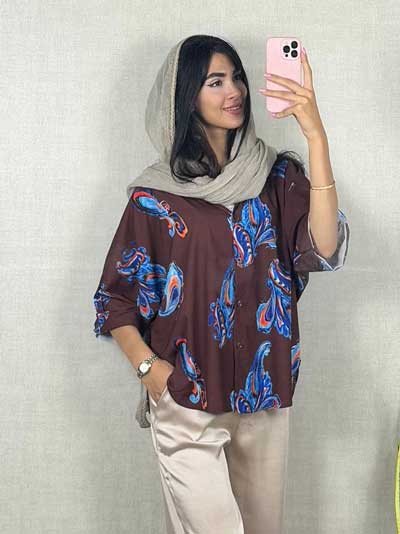 بلوز ترمه بوگاتی در رنگبندی و کیفیت بالا