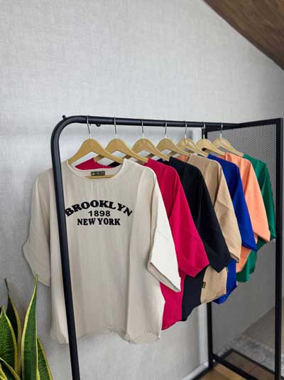 خرید بلوز پفکی نخی راحتی