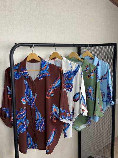 بلوز ترمه بوگاتی در رنگبندی و کیفیت بالا