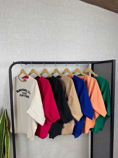 خرید بلوز پفکی نخی راحتی