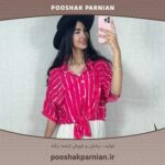 بلوز گره ای پارچه بوگاتی در رنگبندی متنوع