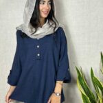 شومیز قواره دار دو دکمه خنک برای مهمانی و بیرون