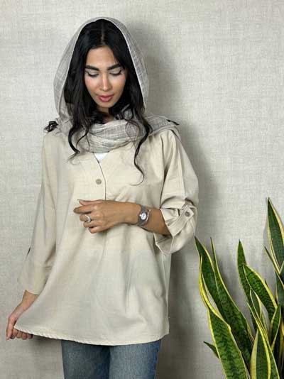 شومیز قواره دار دو دکمه خنک برای مهمانی و بیرون