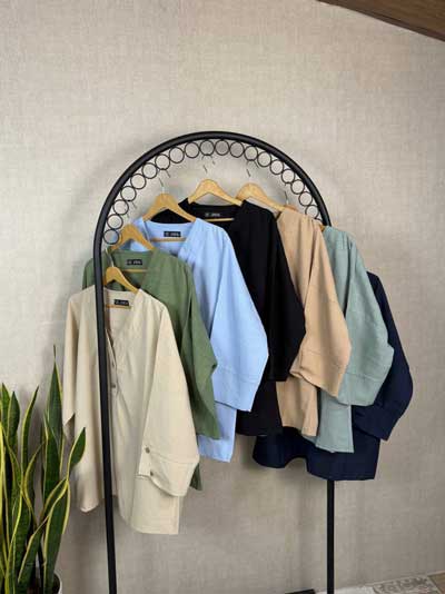 شومیز قواره دار دو دکمه خنک برای مهمانی و بیرون