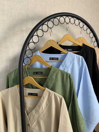 شومیز قواره دار دو دکمه خنک برای مهمانی و بیرون