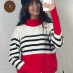 خرید بلوز بافت یقه شل