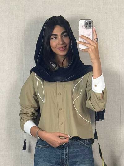 خرید آنلاین کراپ کت قیطان دوزه شده خوش تن