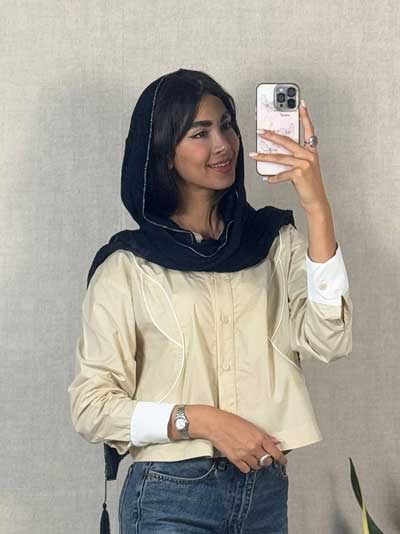 خرید آنلاین کراپ کت قیطان دوزه شده خوش تن