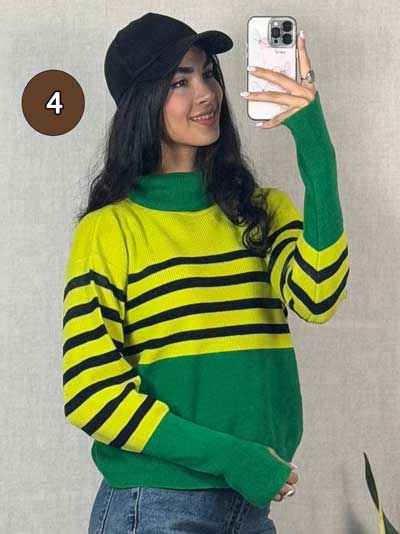 خرید بلوز بافت یقه شل