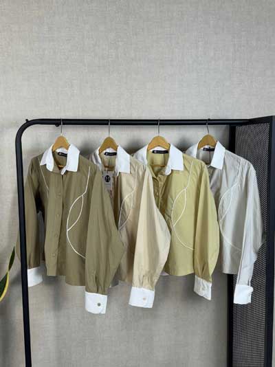 خرید آنلاین کراپ کت قیطان دوزه شده خوش تن