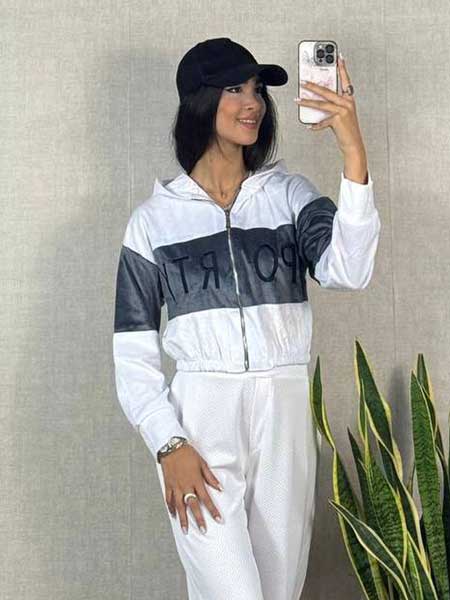 خرید آنلاین سویشرت مخمل دو رنگ