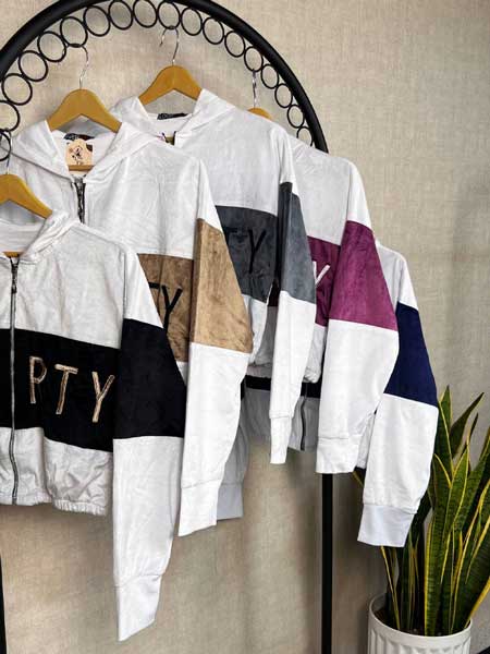 خرید آنلاین سویشرت مخمل دو رنگ