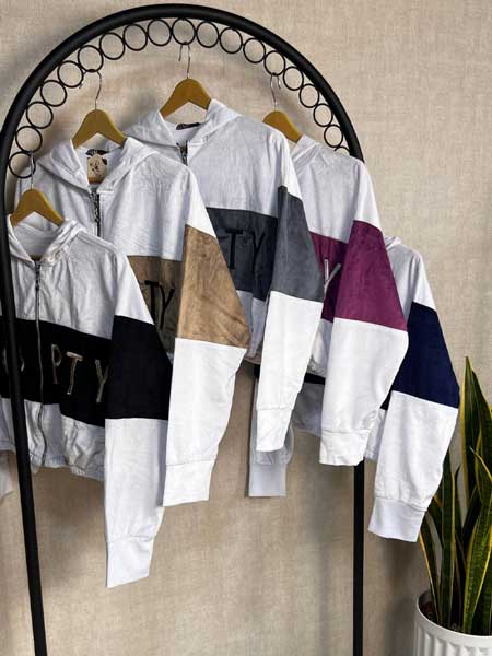 خرید آنلاین سویشرت مخمل دو رنگ