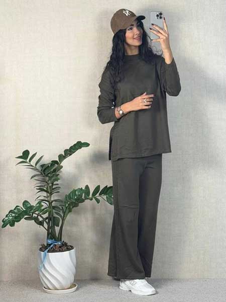 خرید بلوز و شلوار بافت برای بیرون