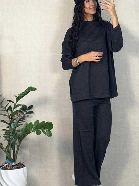 خرید بلوز و شلوار بافت برای بیرون